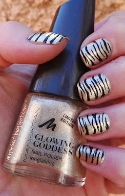 Nail Art Review: Manhattan's 'Golden Glaze' Tiger Design